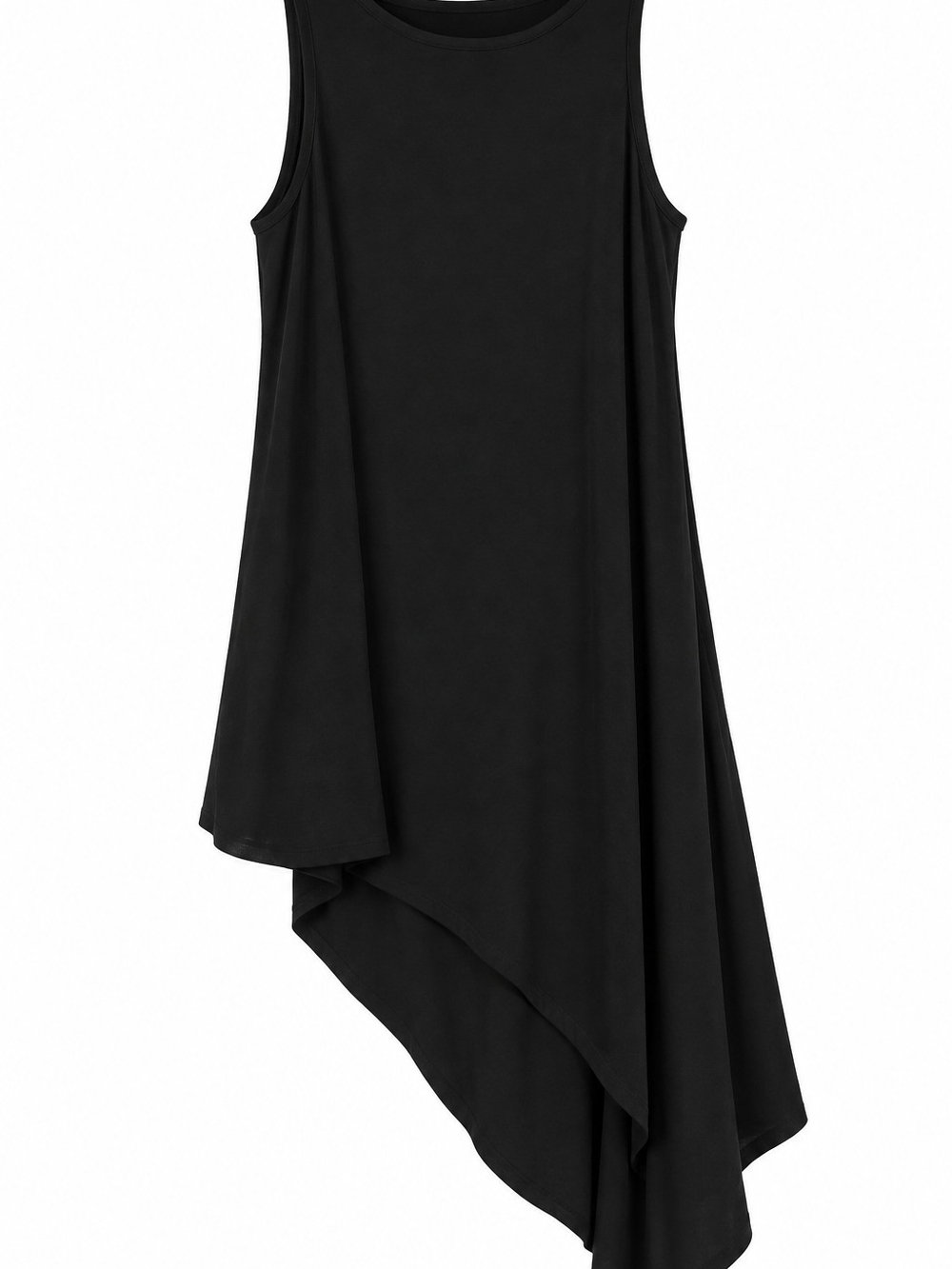BCBGMaxAzria Black Asymmetric Sleeveless Dress Womens Size XS - Picture 4 of 7